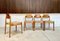 German Beech and Wicker SE 119 Dining Chairs by Egon Eiermann for Wilde + Spieth, 1950s, Set of 4 3