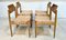 German Beech and Wicker SE 119 Dining Chairs by Egon Eiermann for Wilde + Spieth, 1950s, Set of 4, Image 5