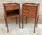Early 20th Century French Marquetry and Iron Hardware Bedside Tables or Nightstands, Set of 2 12