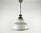 White Brass & Opaline Glass Pendant Light, 1990s, Image 1