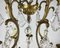Lámpara de araña francesa de cristal y bronce dorado forjado, años 60, Imagen 5