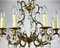 Forged Gilt Bronze & Crystal French Chandelier, 1960s 3