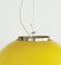 Mid-Century Italian Murano Glass and Plated Brass Globe Lamp, 1970s, Image 8