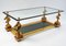 20th Century Horse Coffee Table in Glass & Gilded Bronze from Maison Charles 1