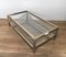 Vintage Glass & Brass Coffee Table by Willy Rizzo, 1970s, Image 1