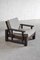 Constructivist Lounge Chair in Bouclé and Solid Wengé, 1960s, Image 11