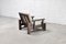Constructivist Lounge Chair in Bouclé and Solid Wengé, 1960s, Image 2
