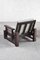 Constructivist Lounge Chair in Bouclé and Solid Wengé, 1960s, Image 6