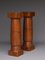 Vintage Carved Yew Wood Pedestal Columns, Set of 2 17