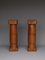 Vintage Carved Yew Wood Pedestal Columns, Set of 2, Image 2