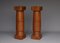 Vintage Carved Yew Wood Pedestal Columns, Set of 2 15