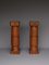 Vintage Carved Yew Wood Pedestal Columns, Set of 2 18