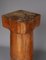 Vintage Carved Yew Wood Pedestal Columns, Set of 2 10