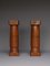 Vintage Carved Yew Wood Pedestal Columns, Set of 2 20