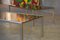 Tables Basses en Aluminium, Laiton et Verre, 1970s, Set de 2 3