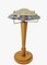 French Art Deco Table Lamp in Beech, Chrome and Glass, 1930s 2