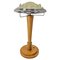 French Art Deco Table Lamp in Beech, Chrome and Glass, 1930s 1