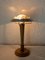 Lampada da tavolo Art Déco in faggio, metallo cromato e vetro, Francia, anni '30, Immagine 5