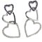 18 Karat White Gold Hearts Earrings, Set of 2 1