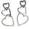 18 Karat White Gold Hearts Earrings, Set of 2, Image 1