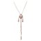14 Karat Rose Gold and Silver Necklace, Image 1