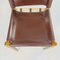 Moderne italienische Mid-Century Stühle aus Holz & braunem Leder von Zanotta, 1980er, 2er Set 9