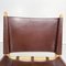 Moderne italienische Mid-Century Stühle aus Holz & braunem Leder von Zanotta, 1980er, 2er Set 7