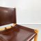 Mid-Century Modern Italian Wooden and Brown Leather Chairs by Zanotta, 1980s, Set of 2, Image 6