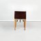 Moderne italienische Mid-Century Stühle aus Holz & braunem Leder von Zanotta, 1980er, 2er Set 4