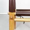 Moderne italienische Mid-Century Stühle aus Holz & braunem Leder von Zanotta, 1980er, 2er Set 13