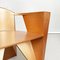 Goldener italienischer Mid-Century Modern Armlehnstuhl aus Holz, 1980er 6