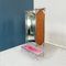 Modern Italian Pink Wooden and Tubular Metal Floor Mirror with 3 Doors, 1980s, Image 4