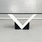Modern Italian Glass and Black Marquinia Marble Coffee Table, 1980s 5