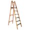 Mid-Century Modern Italian Polished Wooden Step Ladder Stair by Scorta, 1950s, Image 1