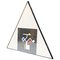 Cuadro italiano moderno triangular con collage, años 80, vidrio, papel y madera, enmarcado, Imagen 1