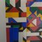 Artista italiano, Composición abstracta, Años 80, Pintura de collage, Enmarcado, Imagen 5