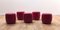Red Glossy Poufs, Set of 5, Image 2