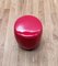 Red Glossy Poufs, Set of 5 3