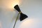 Mid-Century Italian Minimalist Black Brass Floor Lamp in the Style of Stilnovo, 1950s 2