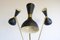 Mid-Century Italian Minimalist Black Brass Floor Lamp in the Style of Stilnovo, 1950s 7