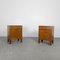 Wooden Bedside Tables with Glass Top, 1950s, Set of 2 11