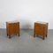 Wooden Bedside Tables with Glass Top, 1950s, Set of 2 12