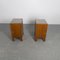Wooden Bedside Tables with Glass Top, 1950s, Set of 2 6