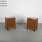 Wooden Bedside Tables with Glass Top, 1950s, Set of 2 9