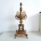 Large Vintage French Rococo Style Gilt Table Lamp on Marble Base 1