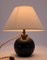 Petite Lampe de Bureau Style Adnet en Opaline Noire, 1930s 8