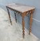 Wooden Console with Religious Carvings & Marble Top 2