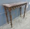 Wooden Console with Religious Carvings & Marble Top 6