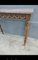 Wooden Console with Religious Carvings & Marble Top, Image 3