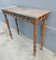 Wooden Console with Religious Carvings & Marble Top 4